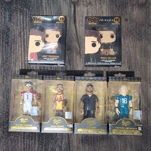 Funko Pop! Premium Vinyl Gold Funko Lot Including 2 Funko Pins.